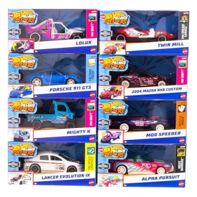 Immagine di Hot Wheels Bolide a Retrocarica, Veicolo in Scala 1:43 Tira Indietro e rilascia, con Motore o portiera Pontiac Bagagliaio Cofano Che Si aprono, 3+ Anni, I Modelli Possono variare, HPR70