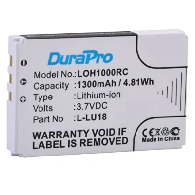 Immagine di DuraPro 1300 mAh L LU18 Batteria per Logitech Harmony 1000 1100 Remote 915 Squeezebox Duet Controller C RL65, 190582 0000 F12440056 K398