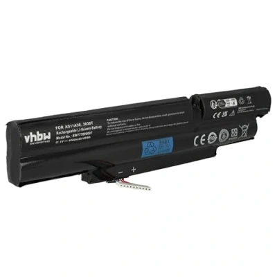 Immagine di vhbw batteria sostituisce Acer 3ICR19/66 2, 3INR18/65 AS11A3E, AS11A5E per laptop notebook (4400mAh, 11,1V, Li Ion)
