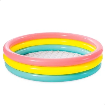 Immagine di Intex 57422NP Piscina Gonfiabile Sunset Glow, Tre Anelli, Vinile, Multicolore, 147x33 cm
