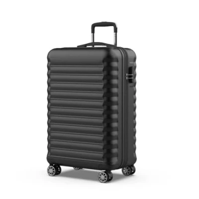 Immagine di NUMADA Valigia Grande Upfly 25Kg 28&#039; ABS (75x49x29cm) con chiusura a combinazione e 4 ruote doppie 360 Resistente Leggera Interni scomparti Nero