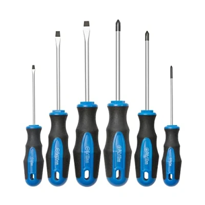 Immagine di ROTATION Set di 6 cacciaviti con punta magnetica, 3 Phillips e piatti, impugnatura per cuscino professionale attrezzi manuali