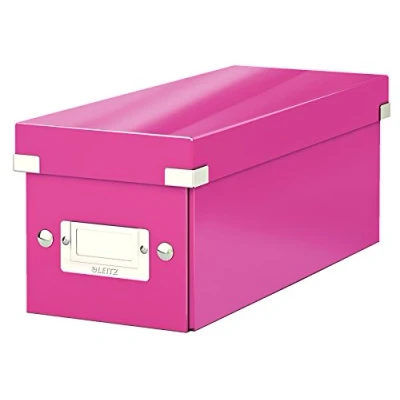 Immagine di Leitz Click &amp; Store WOW Scatola Archivio CD, per e Organizzazione di Adatta a Casa Ufficio, Rosa, 60410023