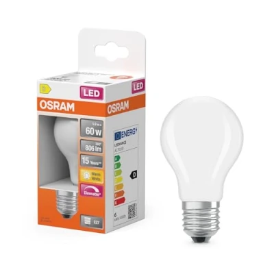 Immagine di OSRAM 4099854465079 LED (monocolore) ERP D (A G) E27 5.9 W Bianco caldo (Ø x A) 60.00 mm 1 pz.