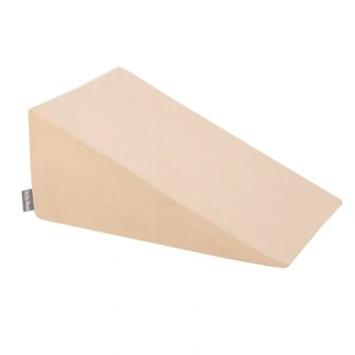 Immagine di KiddyMoon Area di Gioco in Schiuma Velluto Percorso A Ostacoli per Bambini, Elemento Cuneo, Beige Sabbia