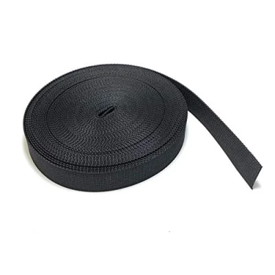 Immagine di On1shelf Fettuccia larga 20 mm in nylon resistente polipropilene nero, 10 m (20 mm)