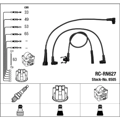 Immagine di NGK 8505 Kit Cavi Accensione 5