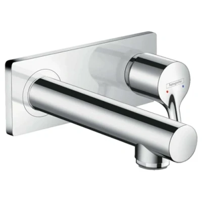 Immagine di hansgrohe Talis S Miscelatore monocomando lavabo ad incasso a parete con bocca erogazione 16.5 cm, cromo, 72110000