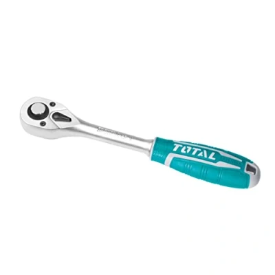 Immagine di TOTAL Cricchetto Reversibile 45 Denti 3/8&quot; Meccanismo Preciso a Impugnatura Ergonomica Bimateriale In Acciaio al Cromo Vanadio