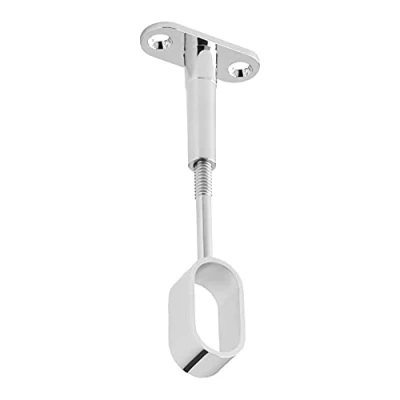Immagine di SOTECH 1 pezzo Supporti per aste guardaroba ovali (30 x 15 mm) Cromo lucido Regolabile in altezza 84 112 mm