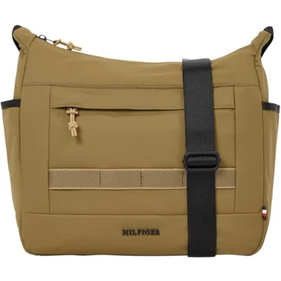Immagine di Tommy Hilfiger Colour Messenger Borsa a tracolla, Uomo, Taglia: One Size, Khaki
