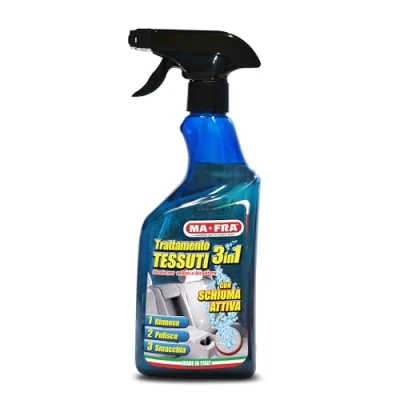 Immagine di Ma Fra, Trattamento 3in1 Tessuti, Deterge e Smacchia Tessuti Delicati, Velluti Alcantara, Rinnova i Colori Dona una Fresca Nota di Profumo, Formato 500ml