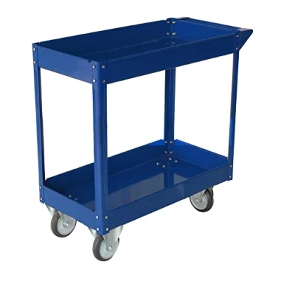Immagine di Archimede HT, Carrello in Acciaio Due Ripiani, Blu, 84 x 41 82 cm