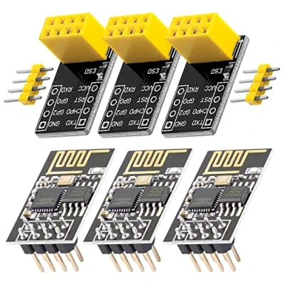 Immagine di AZDelivery 3 x ESP 01S ESP8266 Modulo Wifi con Adattatore Breadboard compatibile Arduino incluso un E Book!