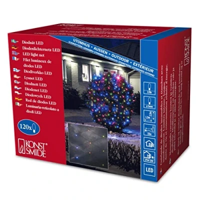 Immagine di Rete di luci LED120_diodi colorati24V_trasformatore da esternocavo nero