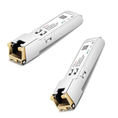 Immagine di GIQITCK 2Pack 1000BASE T Gigabit SFP RJ45 Transceiver, 1G a Mini GBIC Modulo per Cisco GLC T/SFP GE T, Ubiquiti UF 1G, D Link, Supermicro, Netgear, Zyxel, fino 100m
