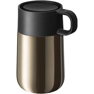 Immagine di WMF Impulse Travel Mug, tazza termica in acciaio inox, 0,3 l, chiusura automatica, apertura a 360, mantiene le bevande calde per 6 ore e fredde 12 ore, marrone