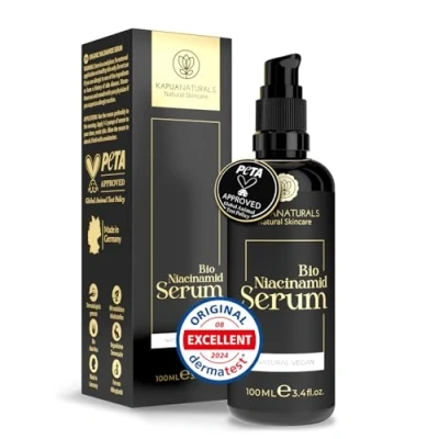 Immagine di Siero Viso BIO Niacinamide ad alta concentrazione 100ml 10% Niacinamide+1% Zinco ✓ Riduce i pori Attenua le macchie Pelle uniforme Contro brufoli, infiammazioni e rossori Cosmetici naturali