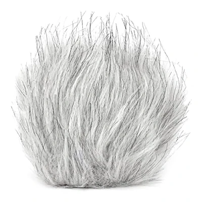 Immagine di keepdrum WSBW Paravento in pelliccia per registratori audio e microfoni, colore: Bianco