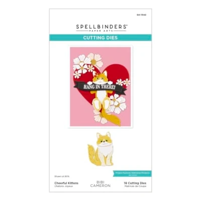Immagine di Spellbinders S4 1342 Fustelle con gattini allegri incisi dalla collezione Bibi&#039;s Cats and Pugs di Bibi Cameron