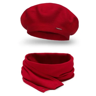 Immagine di Vivisence SET Sciarpa, Donna, Taglia: One Size, Red