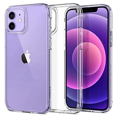Immagine di Spigen Cover Ultra Hybrid Compatibile con iPhone 12 e Pro, Custodia Anti Ingiallimento Trasparente