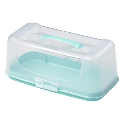 Immagine di Tala Contenitore rettangolare per torte, ideale pagnotte e cupcake, ermetico, con base forte stabile, clip di bloccaggio manico trasporto, senza BPA