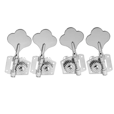 Immagine di Musiclily Pro L2+R2 Open Gear Bass Meccaniche per Basso Elettrico 4 Corde tipo Ibanez,Cromato