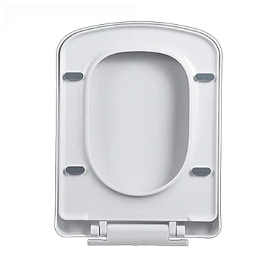 Immagine di MSSD Sedile WC Quadrato, Tavoletta Chiusura Ammortizzata, Copriwater Copri Ammortizzata,Asse Antibatterico Bianco,04D