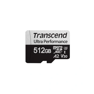Immagine di Scheda di memoria microSD UHS I U3 A2 da 512 GB Transcend 340S con adattatore