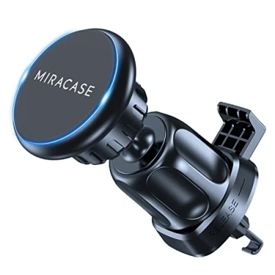 Immagine di Miracase Porta Cellulare Auto Magnetico, Supporto Telefono Calamita【Per Presa D&#039;aria】 Dell&#039;Auto Smartphone Universale, Compatibile con iPhone 14/iPhone 13 e Samsung Xiaomi
