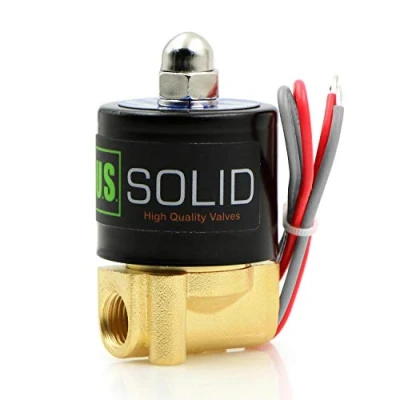 Immagine di U.S. Solid 24V AC 1/4&quot; G Elettrico elettrovalvola Ottone normalmente chiuso Solenoid Valve Azionata direttamente Per Acqua Aria Olio