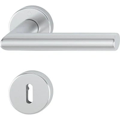 Immagine di HOPPE, 3286534, Manico set con rosette Amsterdam anodizzato BB Buntbart, argento