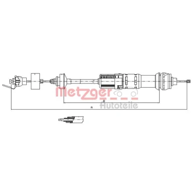 Immagine di METZGER 11.2284 Cavo Frizione con regolazione automatica COFLE CITROËN: Xsara Picasso, Station Wagon, Hatchback