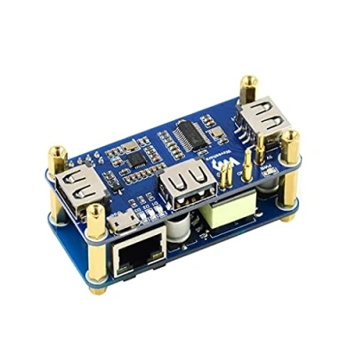Immagine di PoE Ethernet/USB HUB HAT For Raspberry Pi Zero/Zero W/Zero WH, 3x USB 2.0 Ports, 10M / 100M RJ45 port, 802.3af Compliant