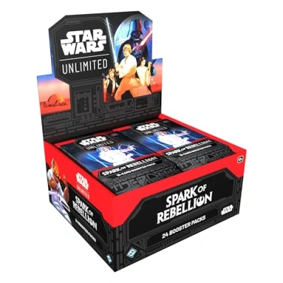 Immagine di Asmodee Star Wars: Unlimited TCG Scintilla di Ribellione, Booster DISPLAY (Set 24 Packs), Gioco Carte Collezionabili per Bambini e Adulti, 12+ Anni, 2+ Giocatori, Ediz. in Inglese