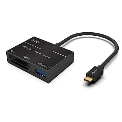 Immagine di Yunseity Lettore di Schede XQD, Porta USB C 3.0, Memoria XQD/SD Tipo per SD(HC), G Series, Lexar Mark Card, Windows/OS