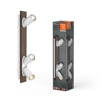 Immagine di LEDVANCE Faretto da soffitto Mercury GU10, a 3 luci, legno/bianco