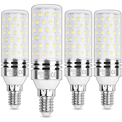 Immagine di HZSANUE LED Lampadina Mais 15W,E14 Piccole Vite Edison Lampadina, 3000K Bianco Caldo, 1700LM, 120W Lampadine Incandescenza Equivalenti, Non Dimmerabile, Confezione da 4