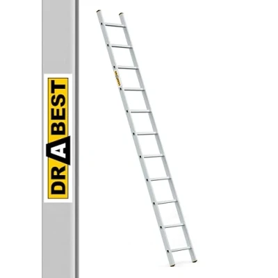 Immagine di scala DRABEST serie Pro in alluminio inclinata 1x11 + gancio, argento