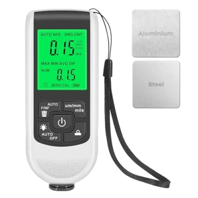 Immagine di OBDResource Spessimetro Vernice con Retroilluminazione e Display LCD Digitale, Auto, Campo di Misura da 0 a 2000 um, Substrato in Alluminio