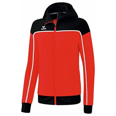 Immagine di Erima Change By Giacca da Allenamento con Cappuccio, rosso/nero/bianco, 40 Donna