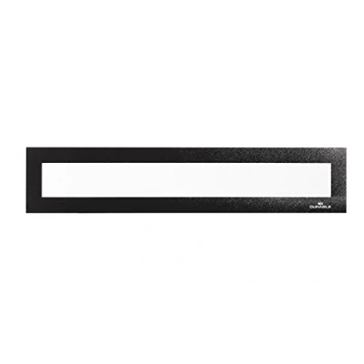 Immagine di Durable 498701 Duraframe Magnetic Top, Cornice Espositiva a Fissaggio Magnetico per Intestazioni, Confezione da 5 Pezzi, 297 x 40 mm, Nero