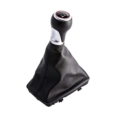 Immagine di SFONIA Pomello Leva Cambio Gear Shifter Copertura Antipolvere per A3 S3 A4 S4 B8 8K/ A5 8T Q5 8R S Line (2007 2015) (6 Marce)