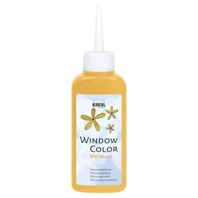 Immagine di KREUL Window Color Pittura per Vetri, 80 ml, oro metallico
