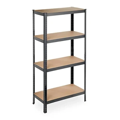 Immagine di Relaxdays Scaffale in Metallo, 280 kg Capacità di Carico, 157x80x41 cm, Scaffalatura Alta Portata con 4 Ripiani, Nero