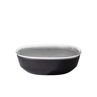 Immagine di Mepal Ciotola da Portata con Coperchio Silueta Lavabile in lavastoviglie e microonde Piatto per Insalata Piatti Tapas Stoviglie 4000 ml Nordic black
