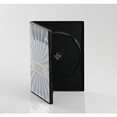 Immagine di 50 custodie doppie per CD R e DVD R, 14mm standard 2 posti con tasca trasparente copertina