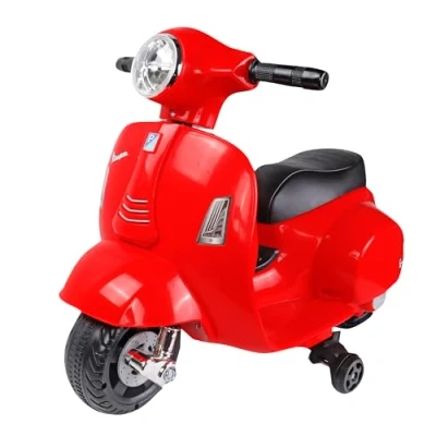 Immagine di TURBO CHALLENGE Vespa Gts Portatore Elettrico 119152 Scooter Rosso Pronto per Guidare Max 25Kg Plastica Batterie Ricaricabili A partire dai 24 mesi
