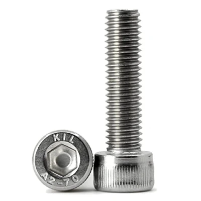 Immagine di (20 pezzi) M6 x 45mm Vite a testa cilindrica con esagono incassato in acciaio inox 304,filettatura completa